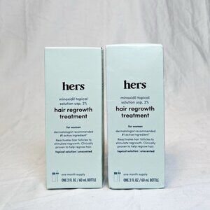 Hers Lot of 2 Minoxidil Topical Solution Hair Regrowth Treatment Sealed March/27